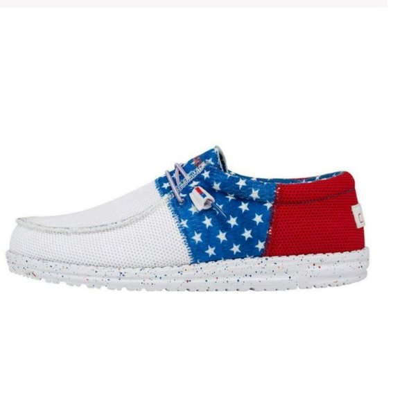 Hey Dude Wally Sox Tri Men's America Flag USA Patriotic Slip On Shoes Si… - Picture 5 of 6